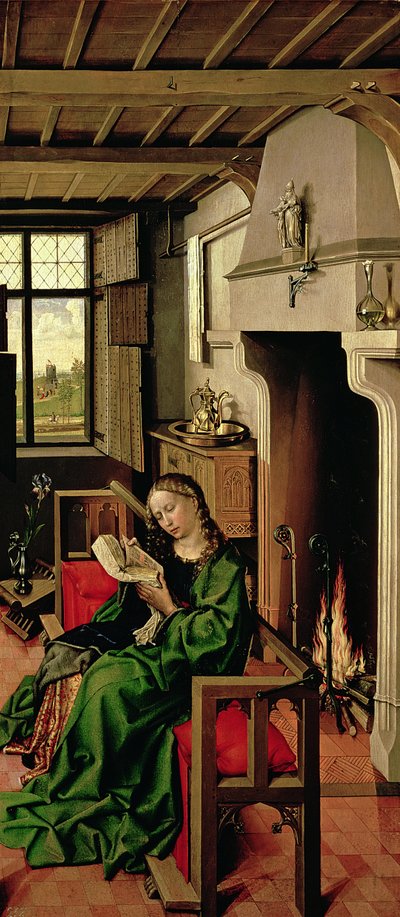 St. Barbara from the right wing of the Werl Altarpiece by Master of Flémalle